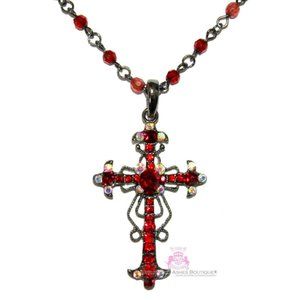Scrolled Cross Necklace